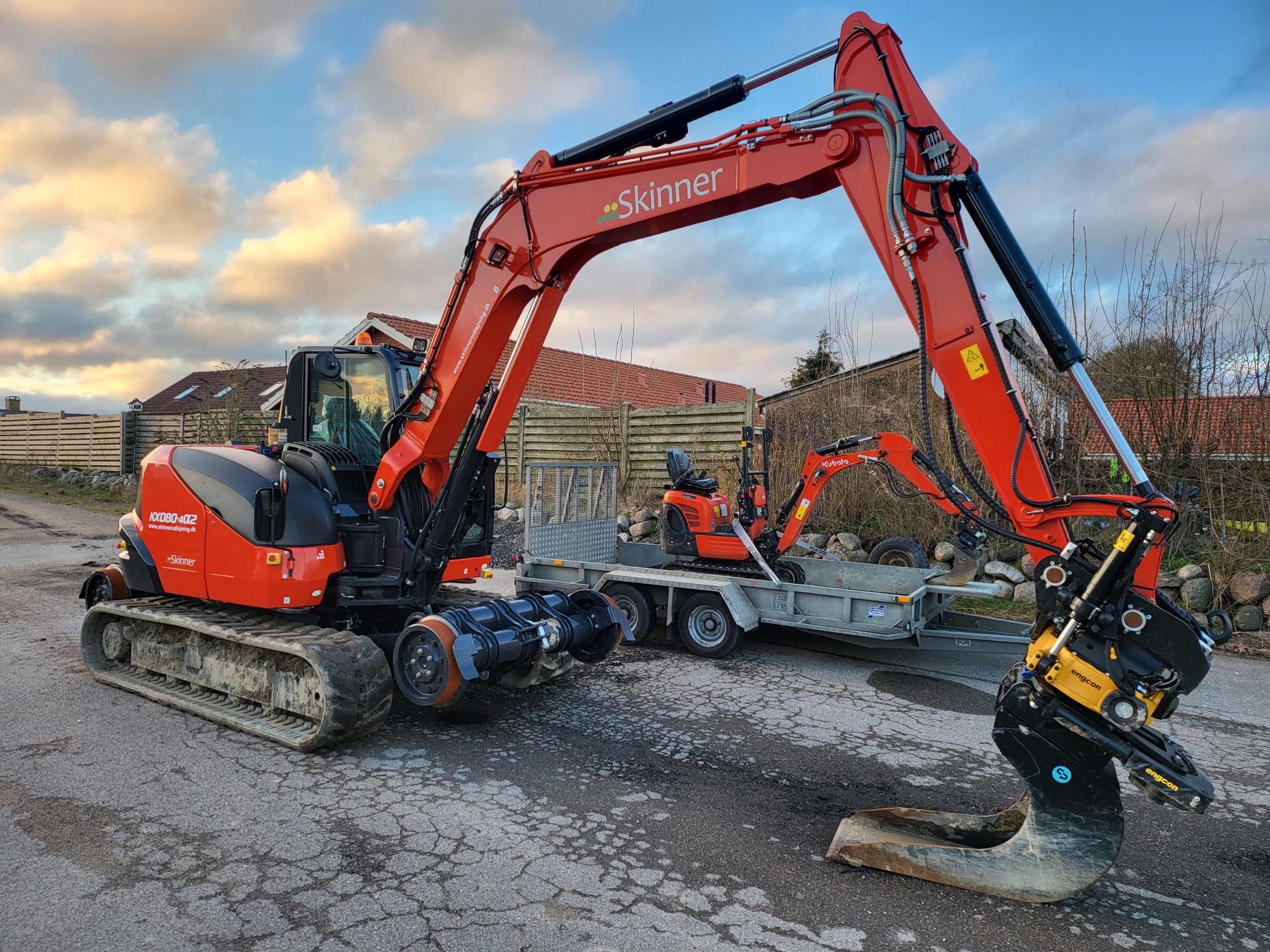 Kubota KX080 - Skinnekørende gravemaskine - Billede 3